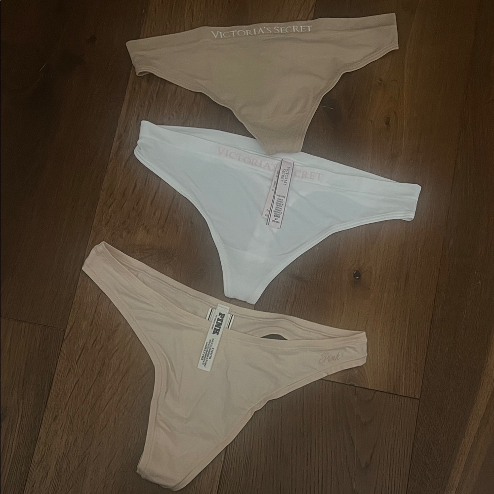 Bundle X 3 Woman Medium Bottoms -  1 White and 1 Beige and 1 PINK color beige Pa